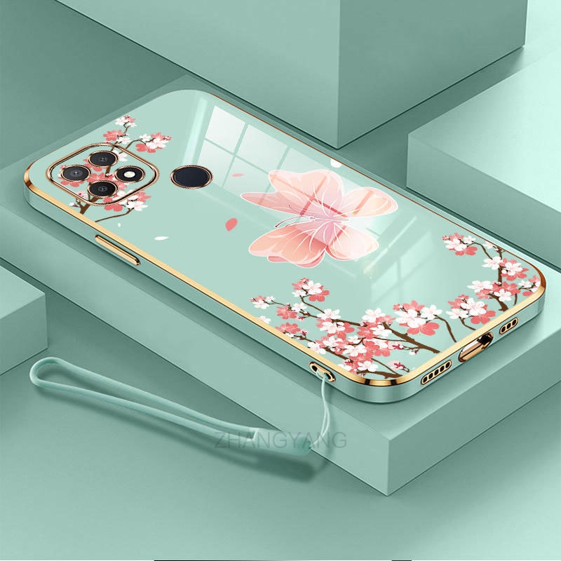 Ốp ĐiệN ThoạI HọA TiếT Hoa Anh ĐàO Cho oppo a15 a15s a15 Pro