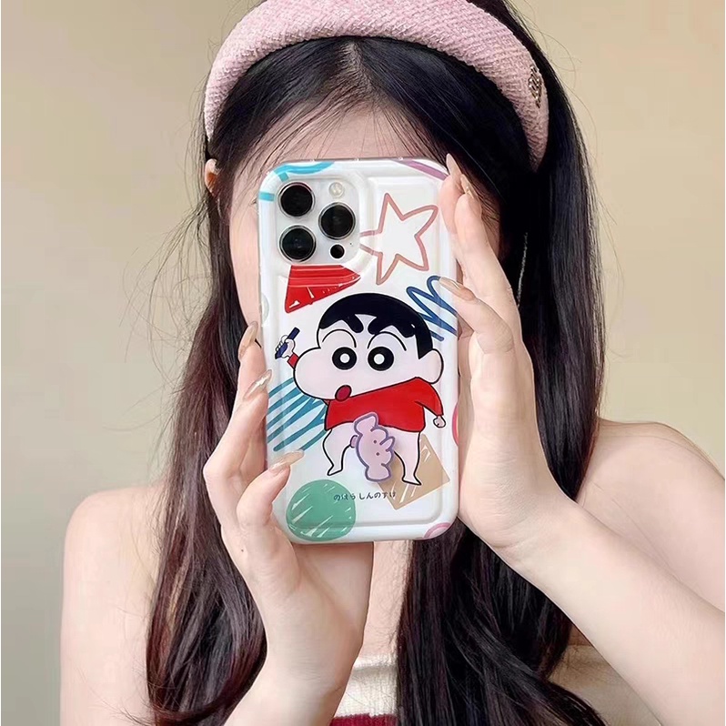 Ốp Điện Thoại Hình Cậu Bé Bút Chì Vui Nhộn Cho iPhone 14 Plus 11 12 13 14 Pro MAX 6 6S 7 8 Plus SE 2022 XR X XS MAX