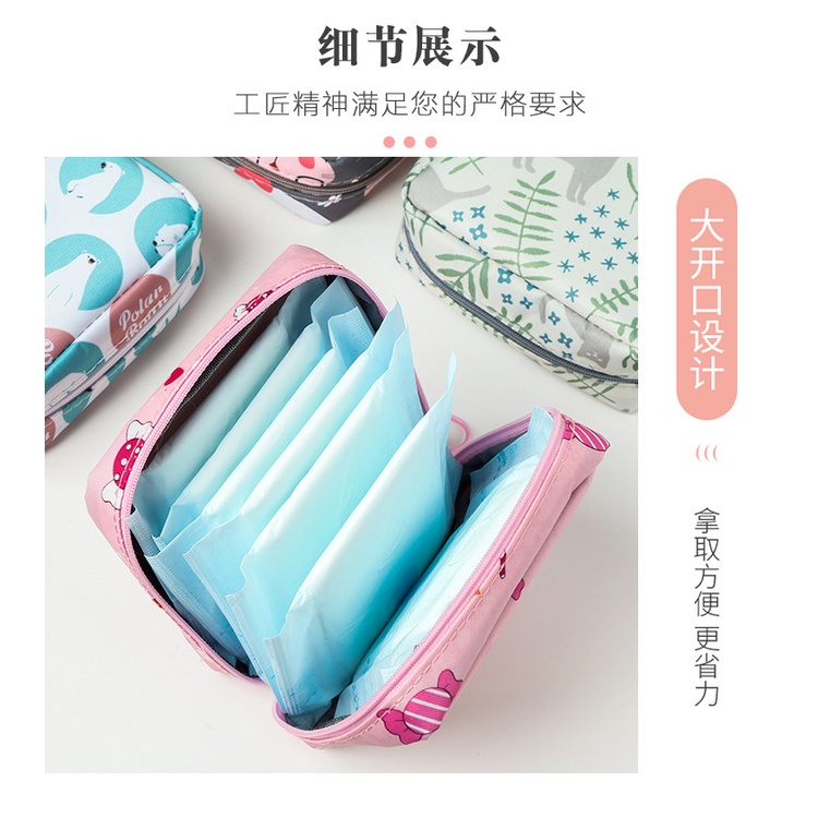 Túi Đựng Đồ Trang Điểm Mini Họa Tiết Cute 13x13x5cm