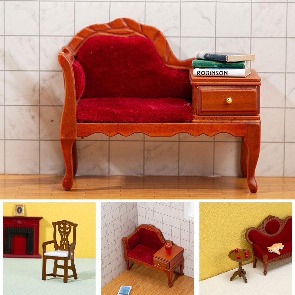 CHOOKEY Bàn Gỗ Chất Lượng Cao Trang Trí Nhà Búp Bê Tỉ Lệ 1 / 12