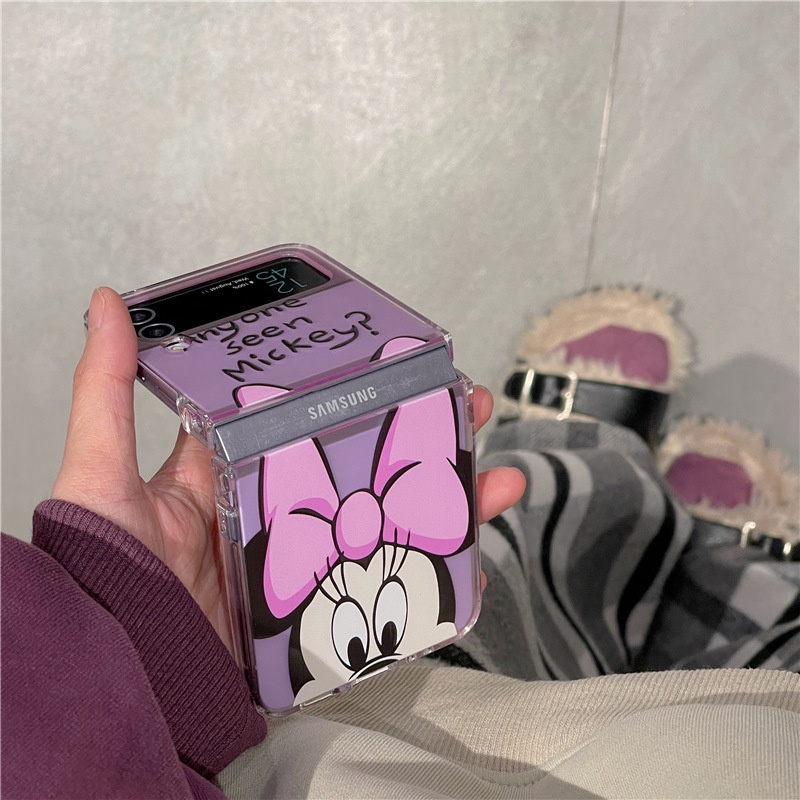 Ốp Điện Thoại PC Cứng Hoạt Hình Mickey Cho Samsung Galaxy Z Flip 3 Z Flip 4 W23 ZFlip3 ZFlip4
