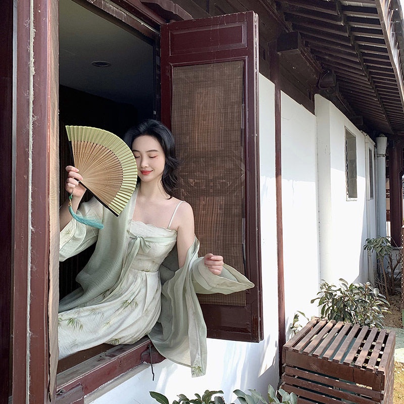 Áo Khoác Cardigan Họa Tiết Lá Tre Phong Cách Trung Hoa Mới Năm 2023  Mới Cho Nữ