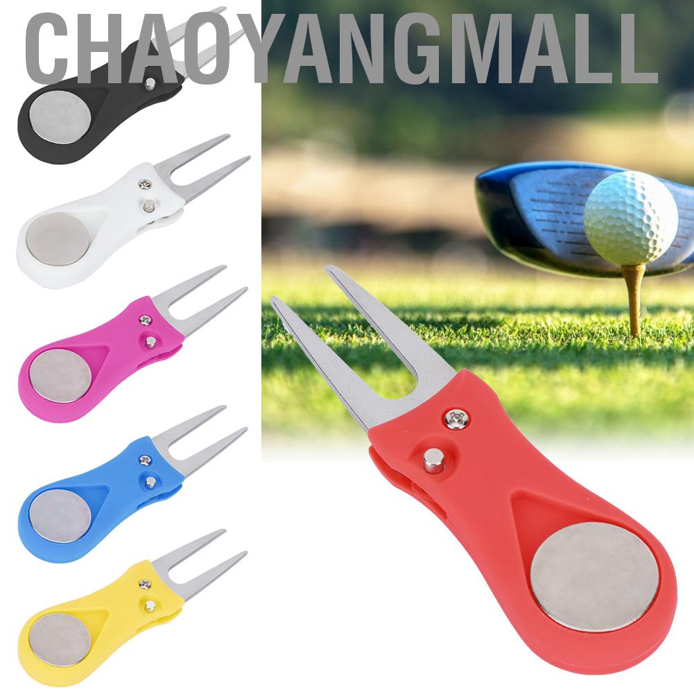 Chaoyangmall Portable Golf Green Divot Repair Tool Folding Ball Fork Lawn Repairing Golfer Practicing Accessory