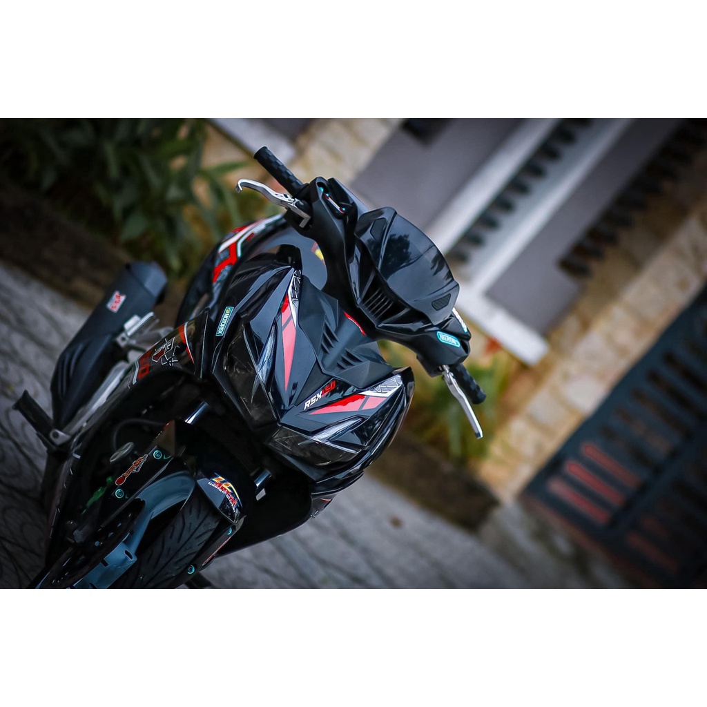 Tem rời Winner X - mẫu RSX150 đỏ xám dán xe đen - siêu hot 2023