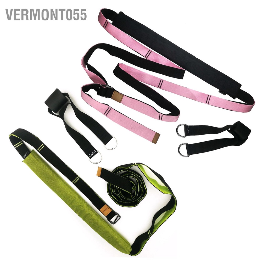 Vermont055 Dây Tập Yoga Kéo Dài Lưng Đa Năng Uốn Cong Hỗ Trợ Huấn Luyện Cửa Eo Chân Co Giãn Đeo Cho Khiêu Vũ Gym