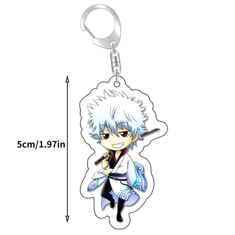 Móc Chìa Khóa Bằng Acrylic In Họa Tiết Hoạt Hình Gintama Dễ Thương