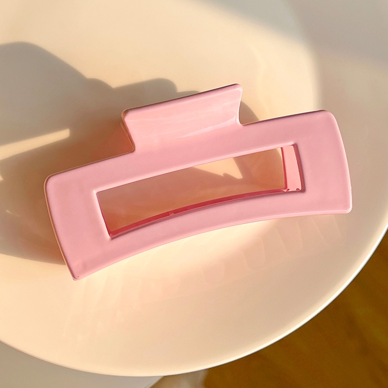 Kẹp Tóc Hình Vuông Lớn Màu Kẹo Ngọt Thời Trang