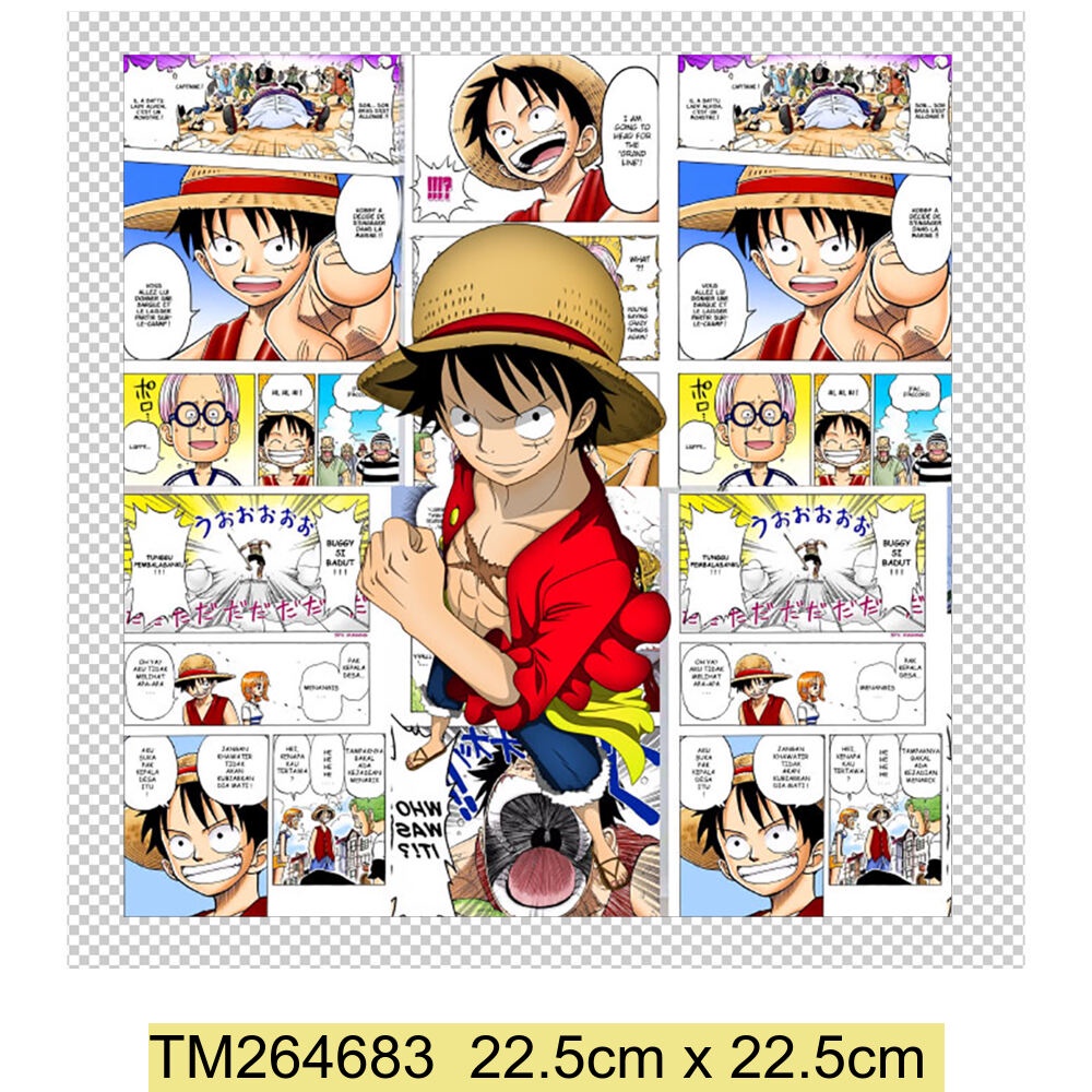 One Miếng Dán Ủi Quần Áo In Hình luffy Hoạt Hình Nhật Bản