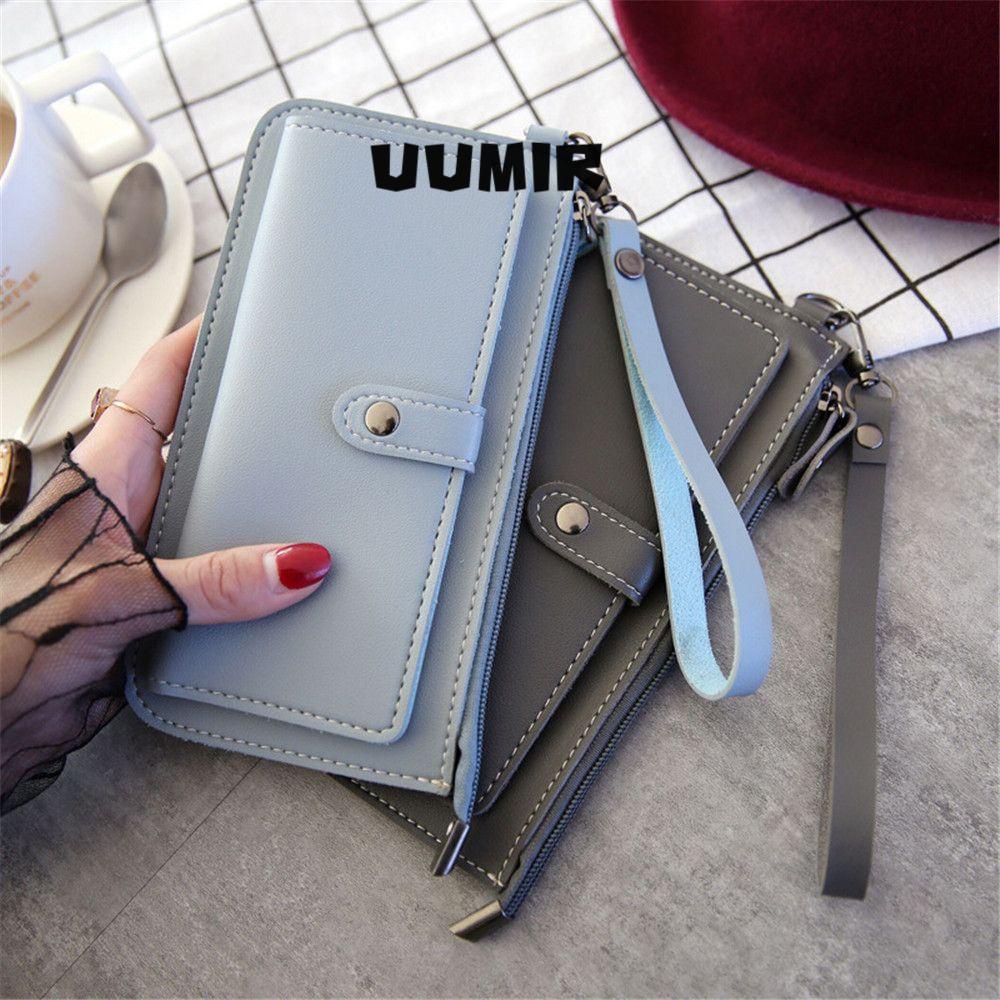 UUMIR Ví Da Pu Đựng Tiền Xu Chống Thấm Nước Có Khóa Kéo Tiện Dụng