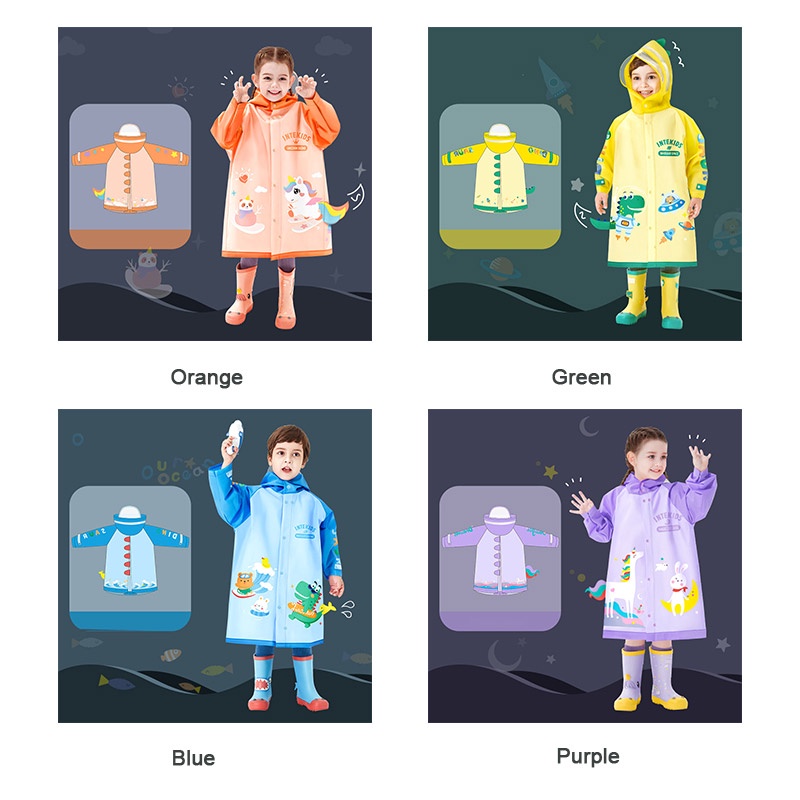 Bololo Áo Mưa Chống Thấm Nước Có Túi Đựng Tiện Dụng Cho Bé