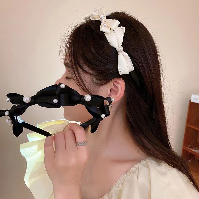 Băng Đô Đính Nơ Ba Chiều Phong Cách Hàn Quốc Thời Trang Cho Nữ