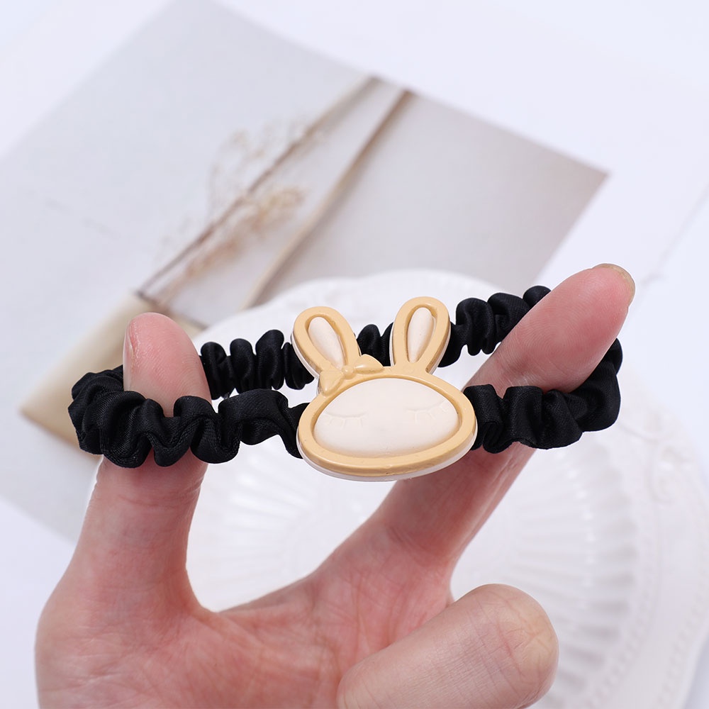 Dây Cột Tóc Cao Su Co Giãn Hình Thỏ Dễ Thương Phong Cách Hàn Quốc Cho Nữ