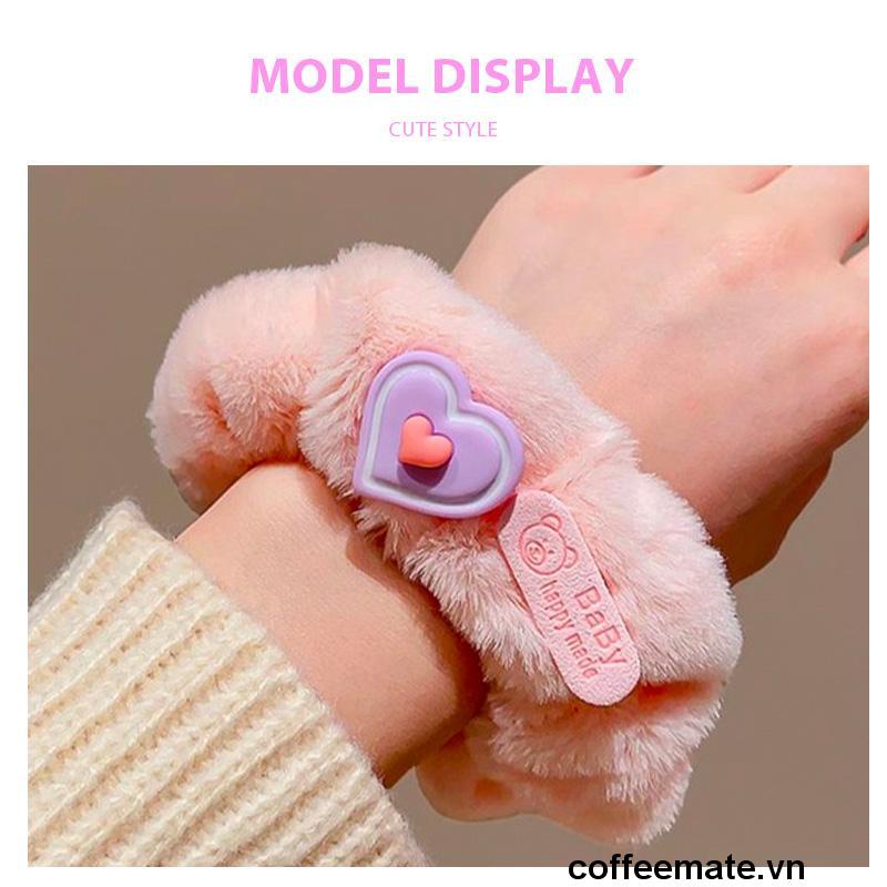 【coffeemate】⚡Dây Cột Tóc Lông Nhung Dễ Thương Xinh Xắn Dành Cho Nữ