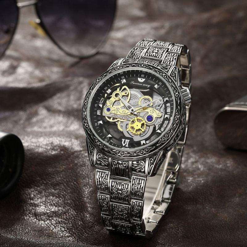 Đồng hồ nam chống nước chính hãng đẹp máy nhật cao cấp dây thép dây kim loại Thời trang Màu vàng đồng hồ đeo tay nam