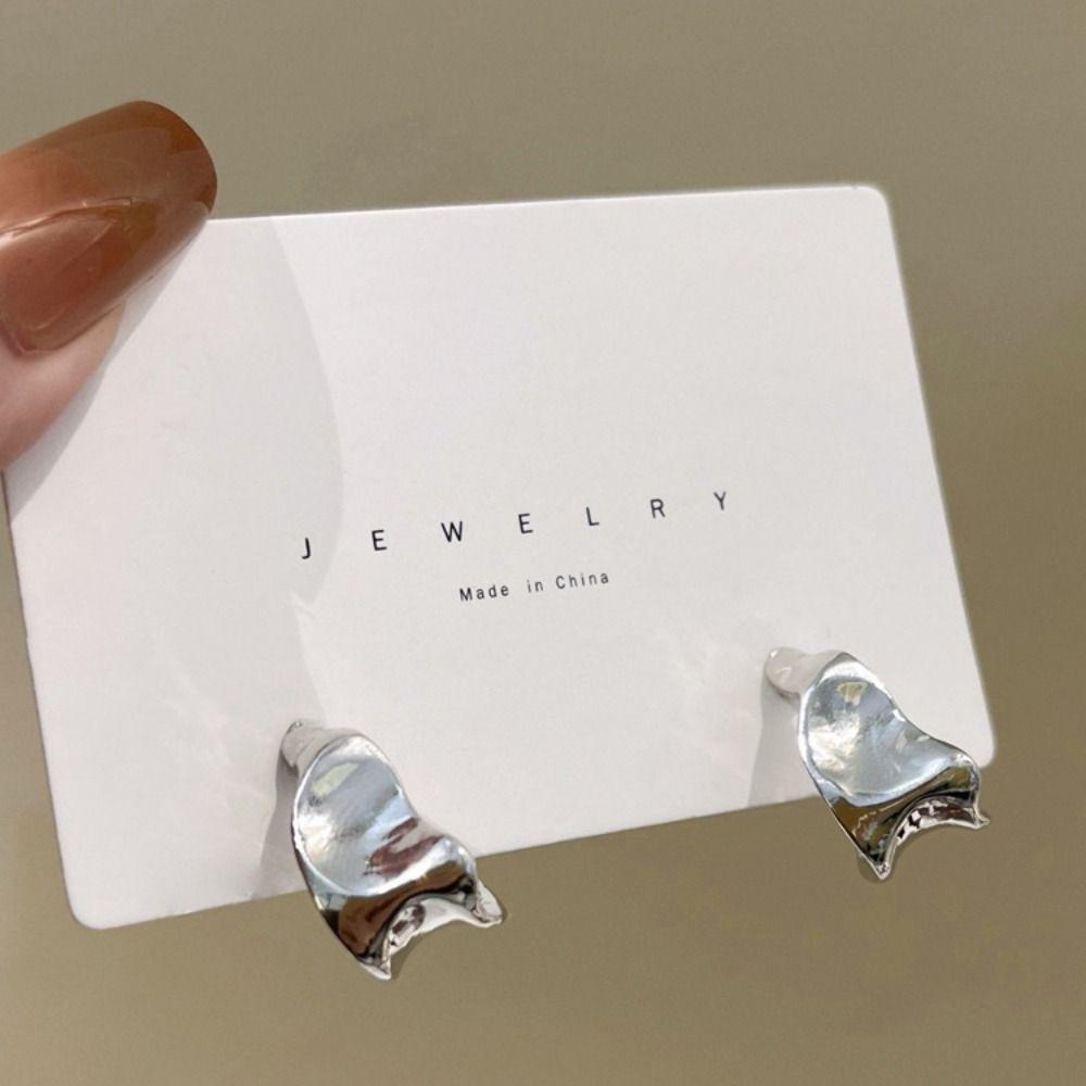 Khuyên Tai Kim Loại Kết Cấu Duyên Dáng Sang Trọng WMES15H