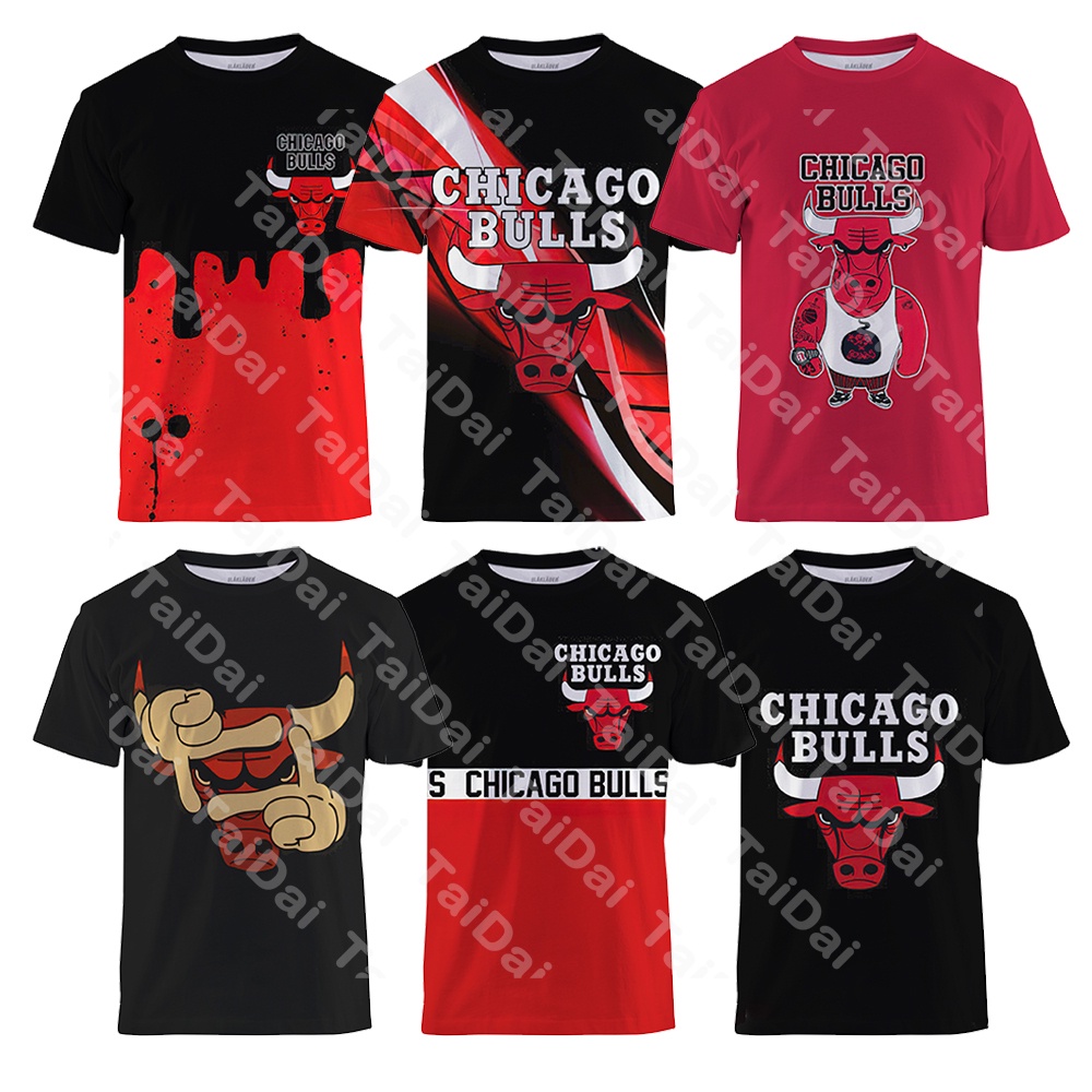 Áo Thun In LOGO NBA CHICAGO BULLS Thời Trang Mùa Hè Cho Bé Trai