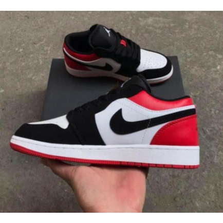 Giày Jodan Thấp Đỏ Đen , Giày Sneaker JD 1 Nam Nữ Full Box Bill G235 Gragas Sneaker