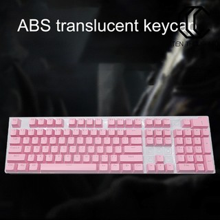 ☼104Pcs Anti-skid Backlit ABS Keycaps Mechanical Keyboard Key Caps for PC Computer