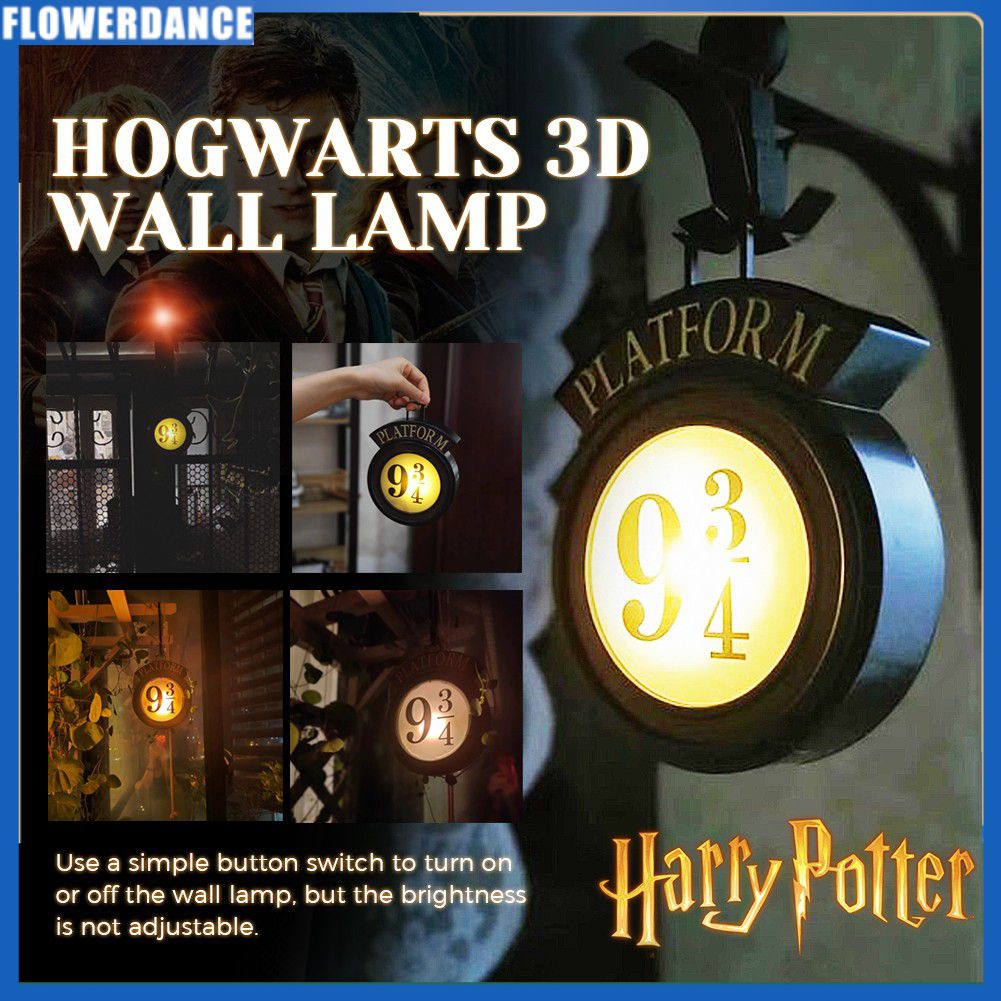 Đèn Nền Ma Thuật Đèn Ngủ Treo Tường Harry Potter 9 ¾ Đèn Led 3d Trang Trí Phòng Quà Tặng Sinh Nhật Cho Trẻ Em Hình Hoa Nhảy Múa