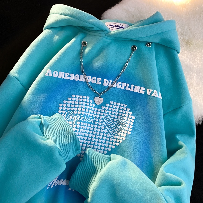 Hàng Có Sẵn Áo Hoodie Unisex Oversize Phong Cách Hàn Quốc