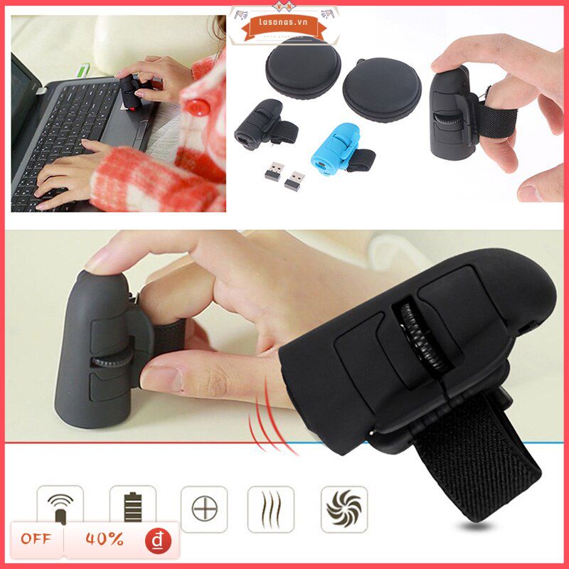 Chuột Quang DạNg NhẫN Đeo NgóN Tay Không Dây USB 2.4GHz 1600Dpi Cho Notebook Laptop Tablet PC