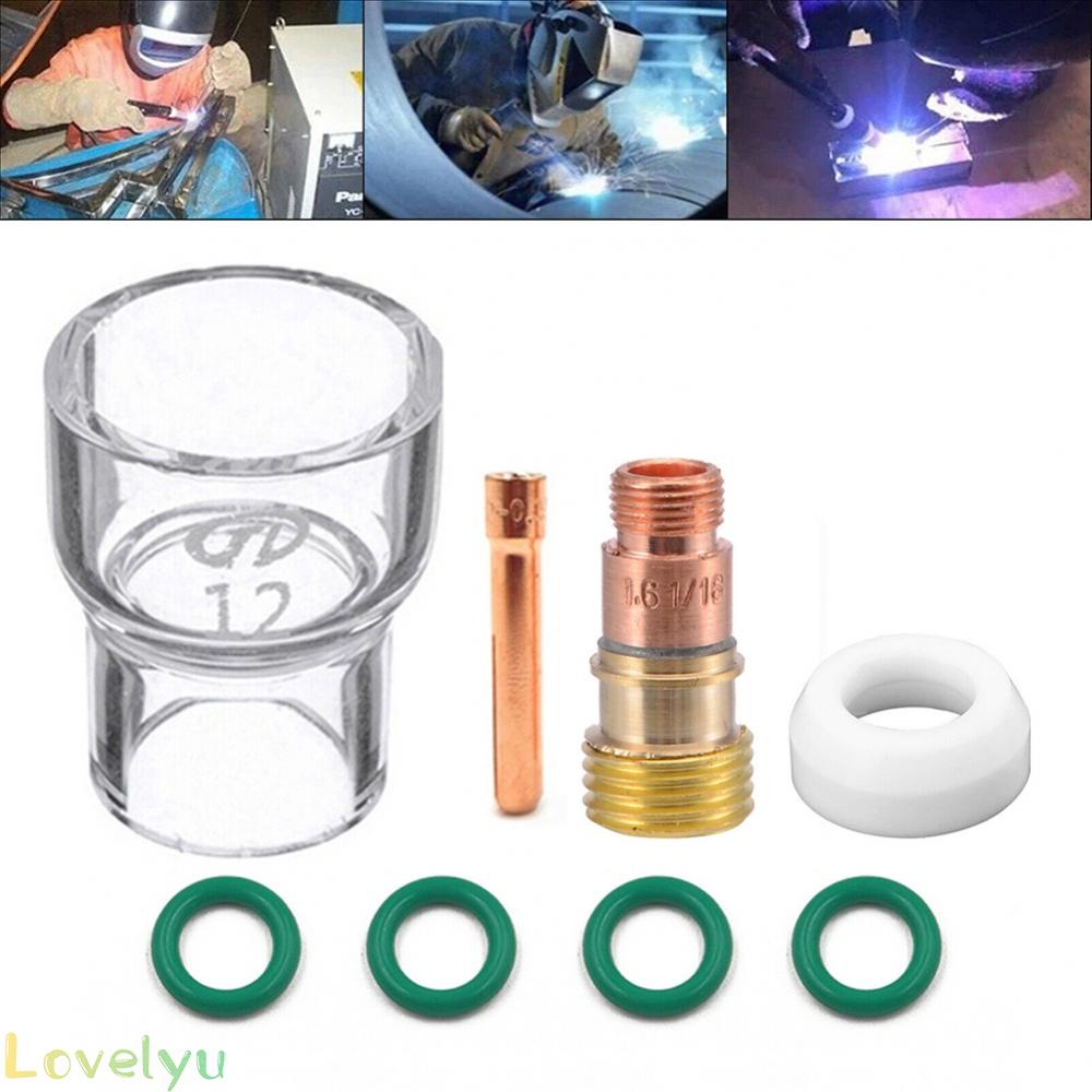 ⭐ Hot Sale ⭐8Pcs Kit Torch TIG Welding Stubby Gas Lens #12 Torch Cup O Rings For WP-17/18/26
