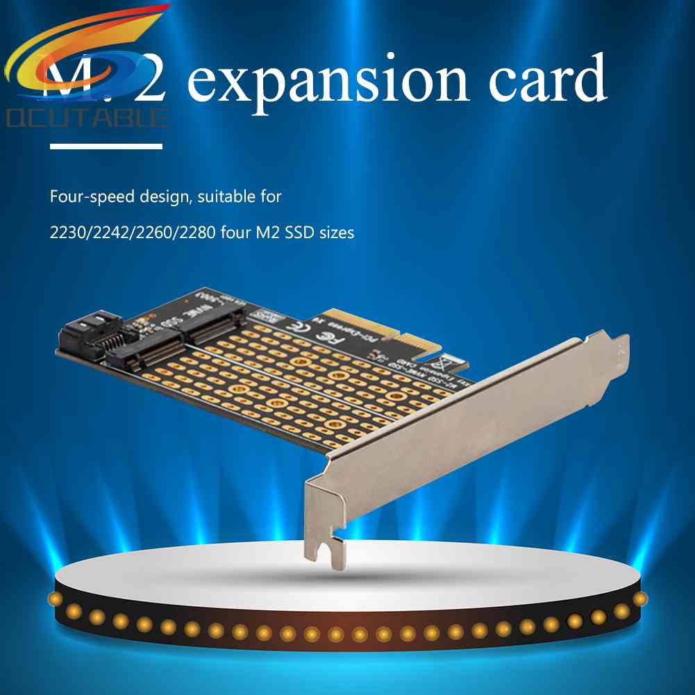 Dual M.2 to PCI-E 3.0 X4 Adapter for PCIe NVMe SATA M2 SSD 2230 2242 2260 2280