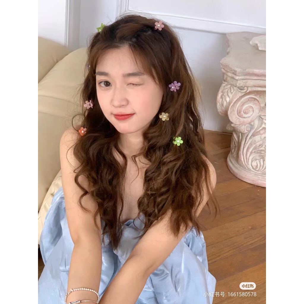 Kẹp Tóc Đính Hạt Ngọc Trai Hình Bông Hoa Nhỏ Nhắn Dễ Thương Dành Cho Nữ