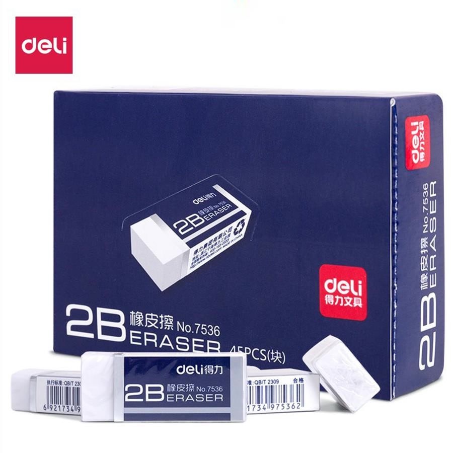 Gôm tẩy chì 2B Deli 7536 tẩy vẽ mỹ thuật, làm bài viết K24- BUTDEP.NET