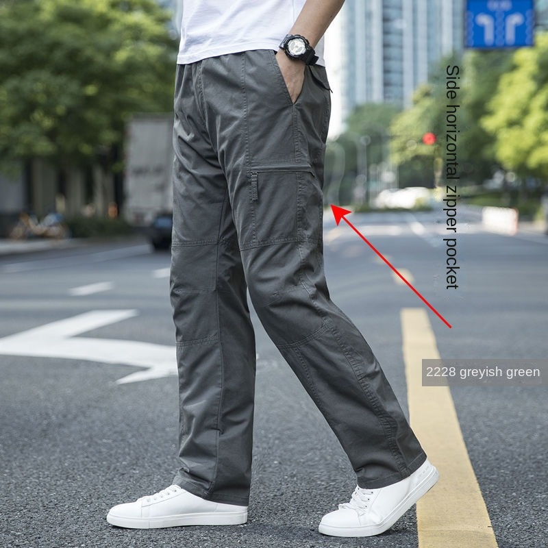 Quần Thể Thao Cotton Nguyên Chất Mỏng Dáng Rộng Có Dây Kéo  Thường Ngày