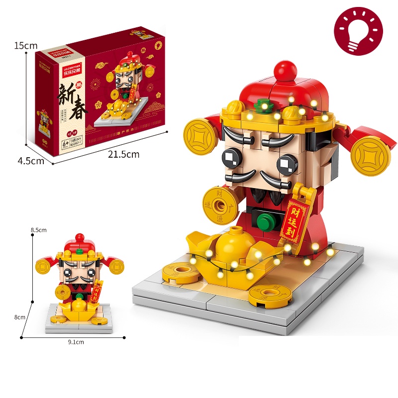 Đồ Chơi Lắp Ráp Hình Chú Mèo May Mắn Cho Bé