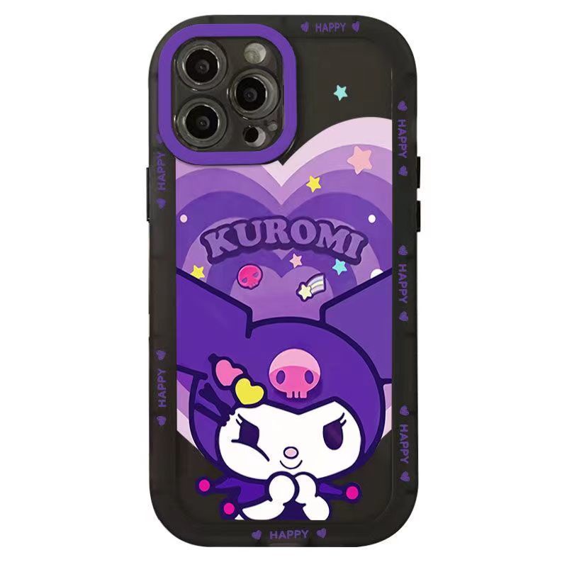 ✅Ốp Điện Thoại Mềm Trong Suốt Họa Tiết Kuromi Dễ Thương Cho Apple iPhone 14 / 13pro 12promax 7Plus Xr Xs Max Pk2