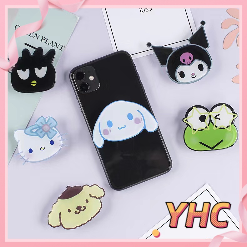 Giá Đỡ Điện Thoại Chất Liệu Epoxy Acrylic Họa Tiết Hoạt Hình Có Thể Gấp Gọn Tiện