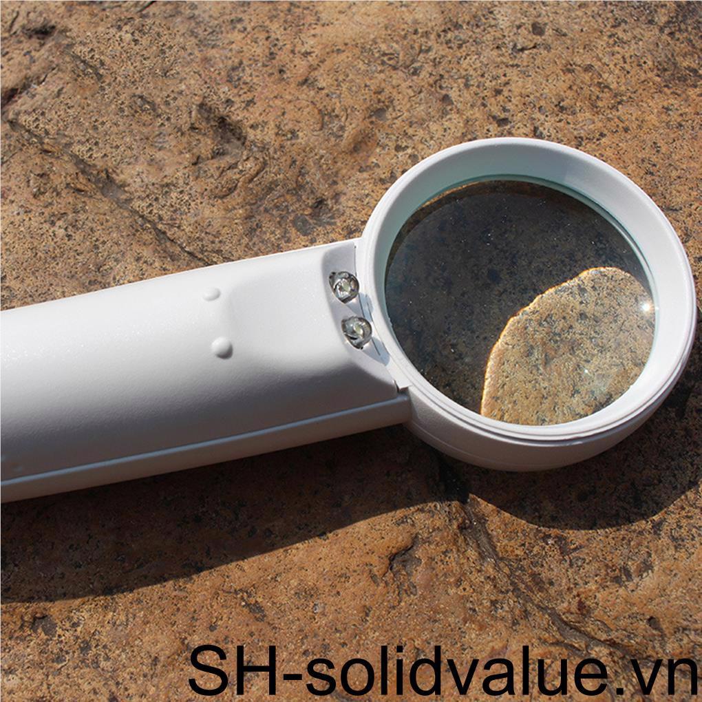 Kính Lúp Cầm Tay Phóng Đại 5 Lần Có Đèn LED Hỗ Trợ Đọc Sách Tiện Dụng