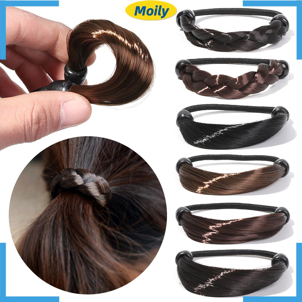 Dây thun cột tóc nhiều màu kiểu tóc giả cao cấp cho nữ