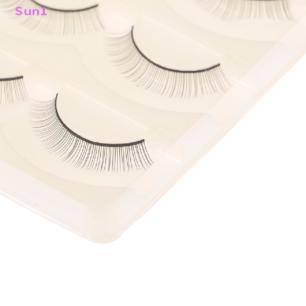 Sun1> 5 Pairs Training Practice Eyelash Extension Self Practise False Strip Lashes well