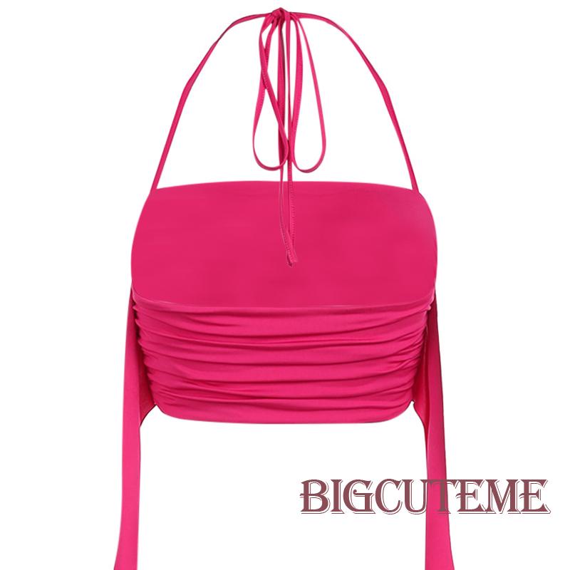 [] - Áo Không Tay Hở Lưng Nhún Bèo Thời Trang Đi Tiệc Mùa Hè Cho Nữ