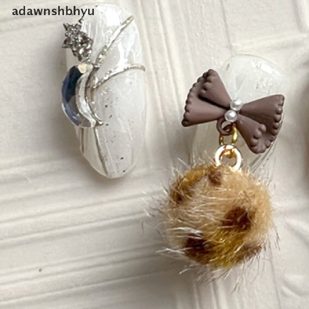 1 Hộp Phụ Kiện Trang Trí Móng Tay 3D Gắn Bóng Lông Mềm Mại