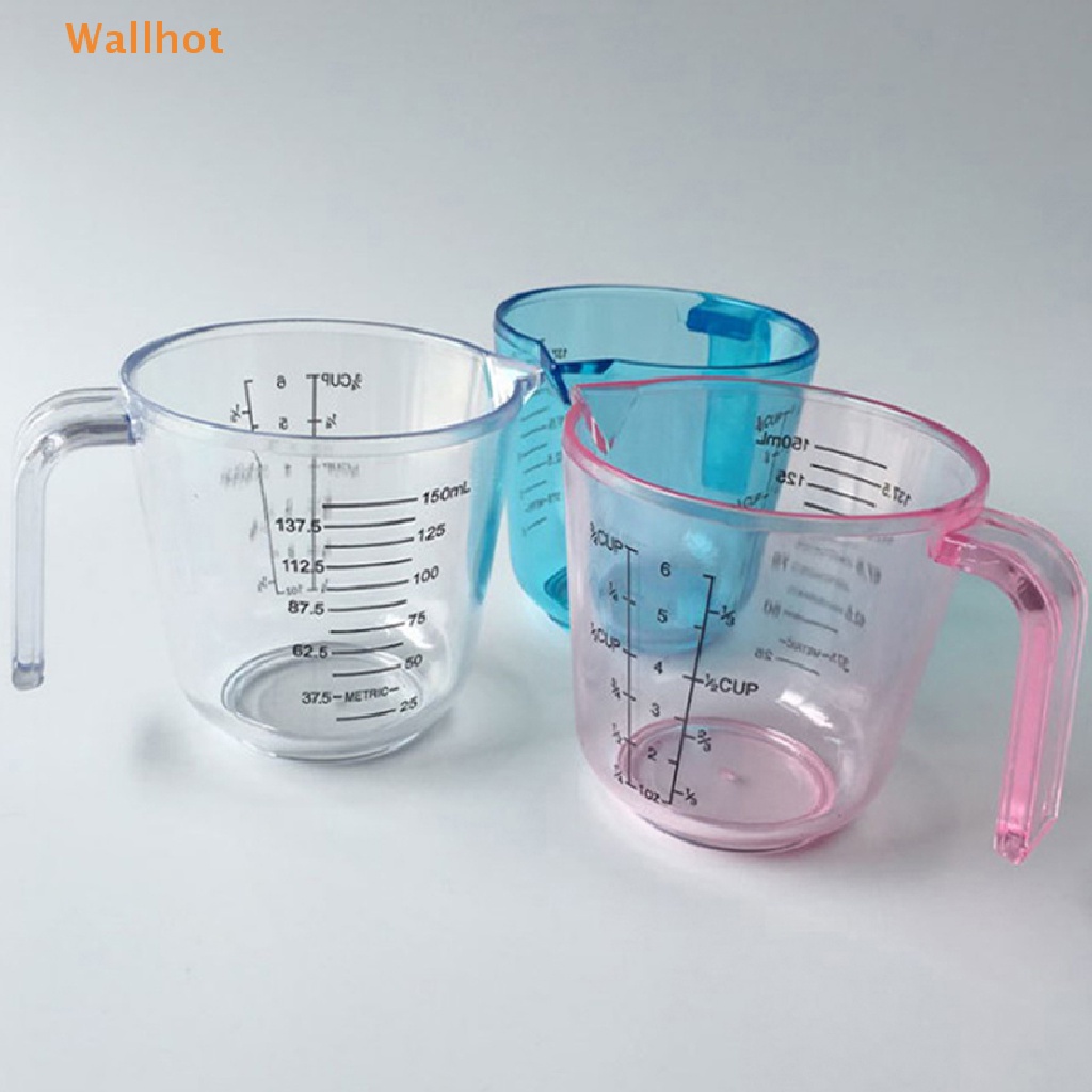 Cốc Đong Bằng Nhựa Trong Suốt Có Tay Cầm Thể Tích 150ml Tiện Dụng