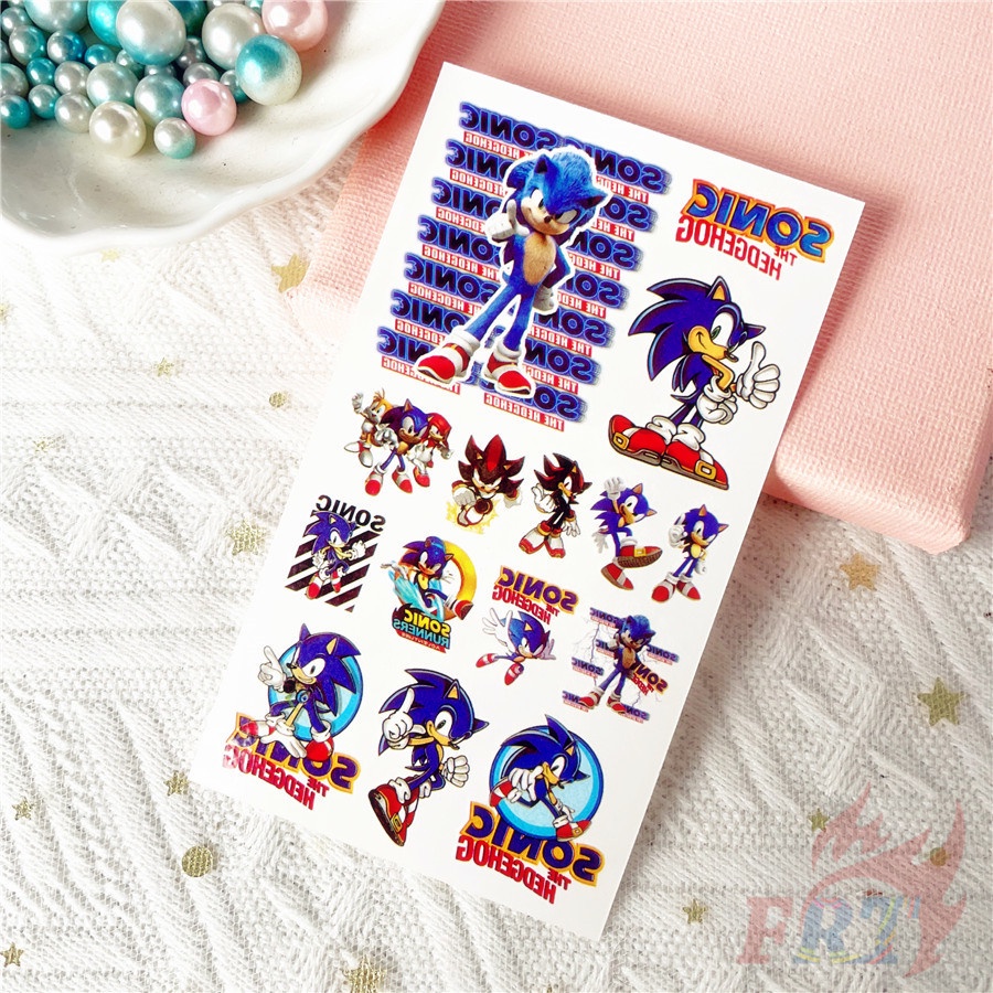 ❣️1 Tấm Hình Xăm Dán Hình Nhím Sonic❣️ Hình Xăm Dán Chống Thấm Nước Quyến Rũ
