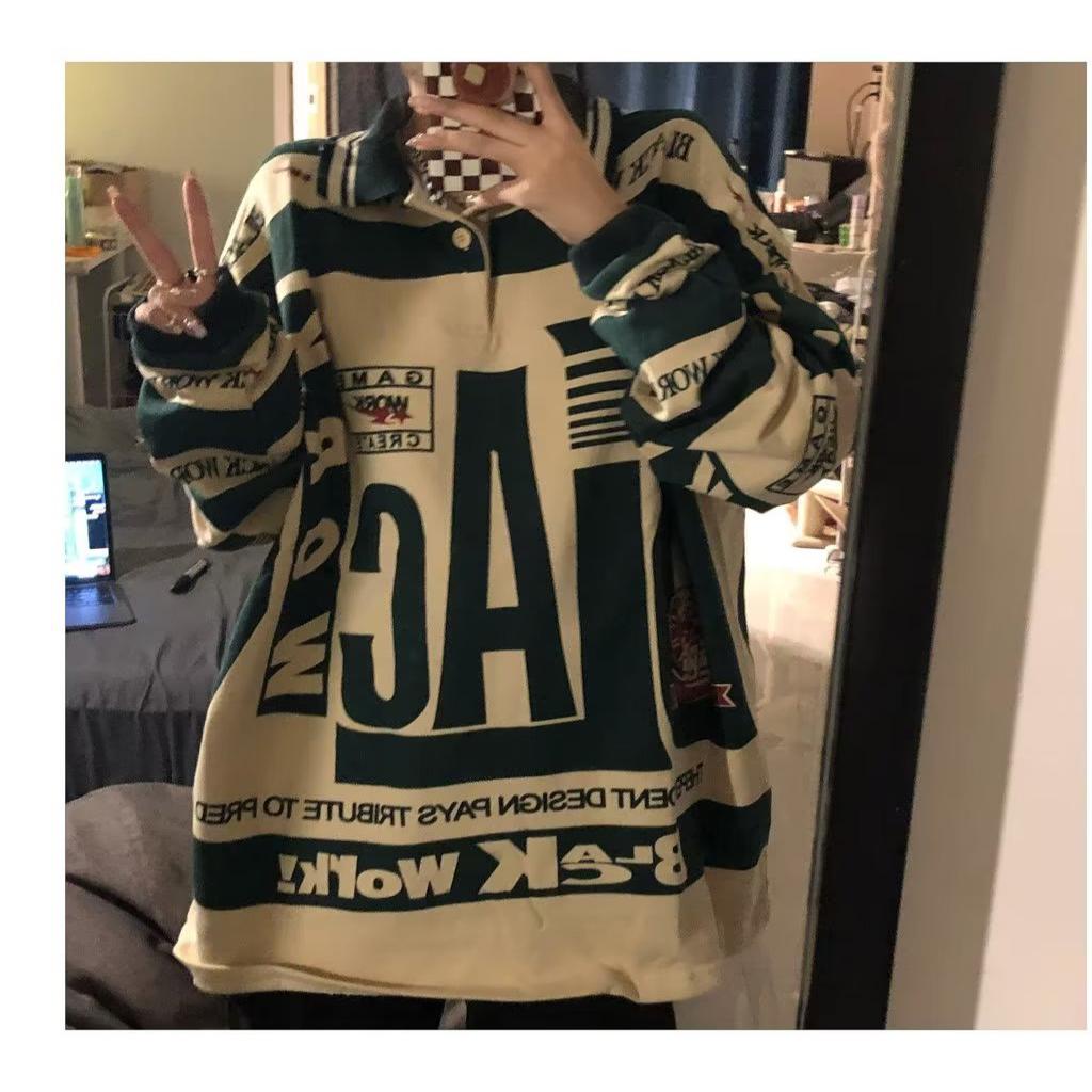 Áo Nỉ Cổ Tròn Dáng Rộng In Họa Tiết Thời Trang Hàn Quốc Mới Cho Nam Nữ