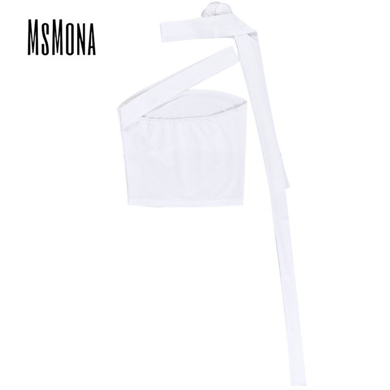 MsMona Áo Ống Màu Trơn Dáng Ôm Thời Trang 2023 Quyến Rũ Cho Nữ