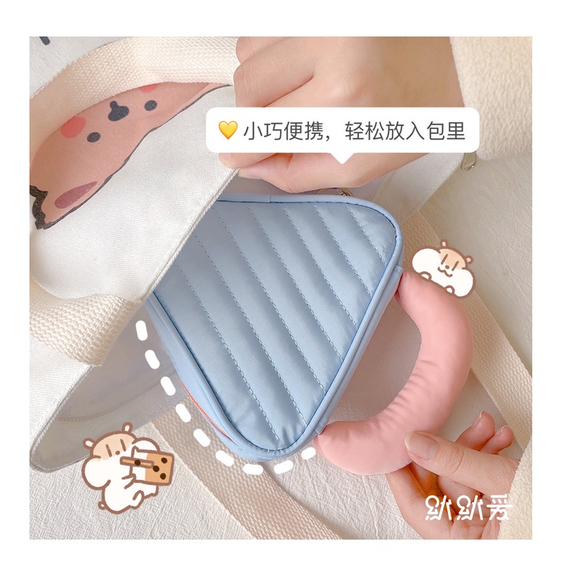 Túi Đựng Đồ Trang Điểm Hình Tam Giác Mini Tiện Dụng Mang Đi Du Lịch