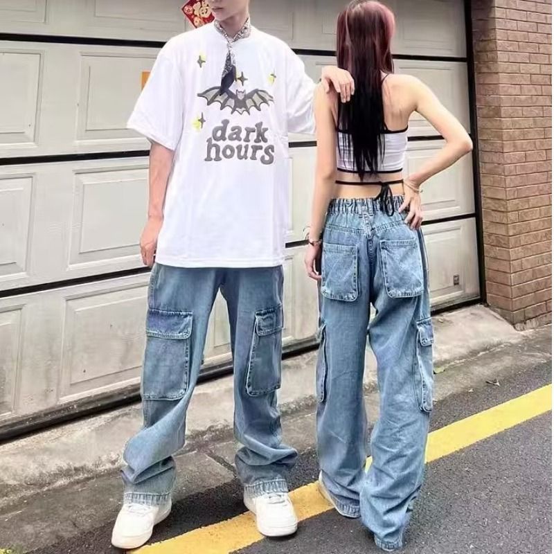 COZOK Quần Jean Lưng Cao Kiểu Dáng Vintage Hợp Thời Trang