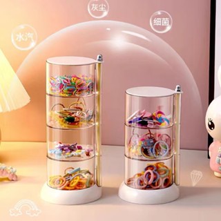 Hộp Đựng Kẹp Tóc / Trang Sức Cỡ Lớn Trong Suốt Chống Bụi Tiện Dụng Cho Bé Gái