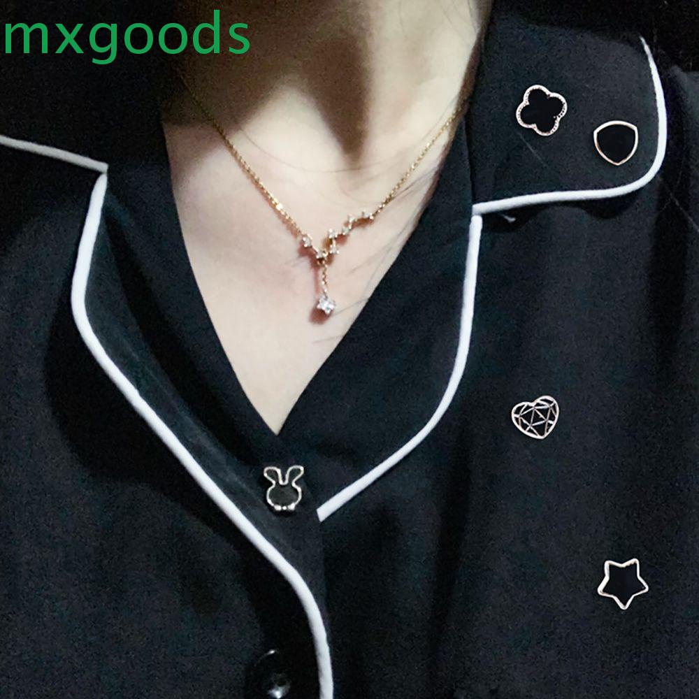 Bộ 10 cái ghim cài áo nhiều kiểu dáng đính ngọc trai kiểu Hàn