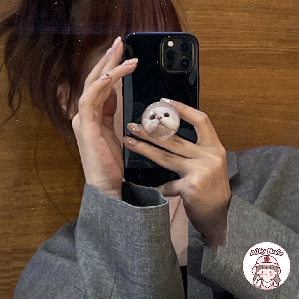 Ốp Điện Thoại TPU Mềm Chống Sốc Có Giá Đỡ Hình Mèo Ba Tư Đơn Giản Cho IPhone 14 Pro Max 13 12 11 Pro Max