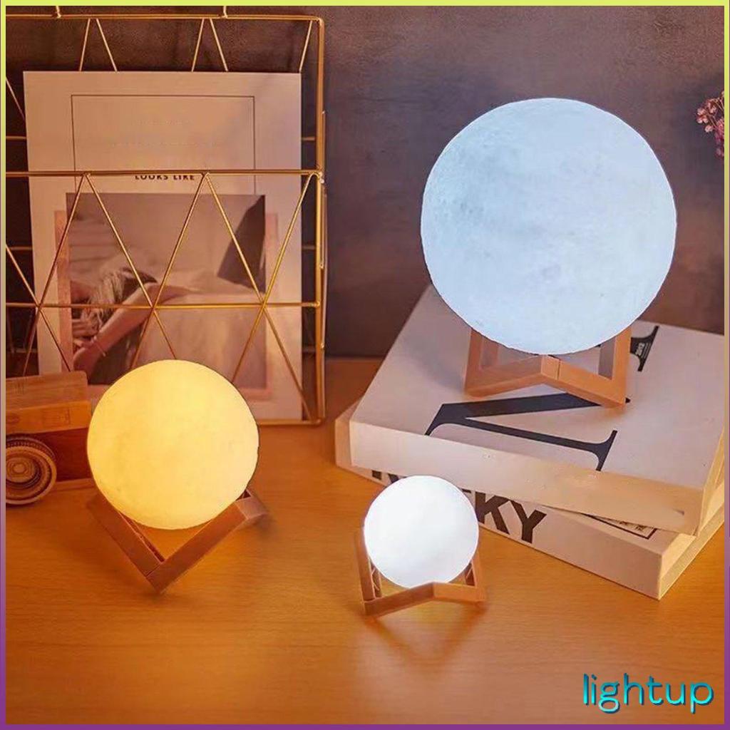 Đồ đạc trong nhà Đèn ngủ mặt trăng 8Cm Có chân đế Trang trí mô hình điện tử