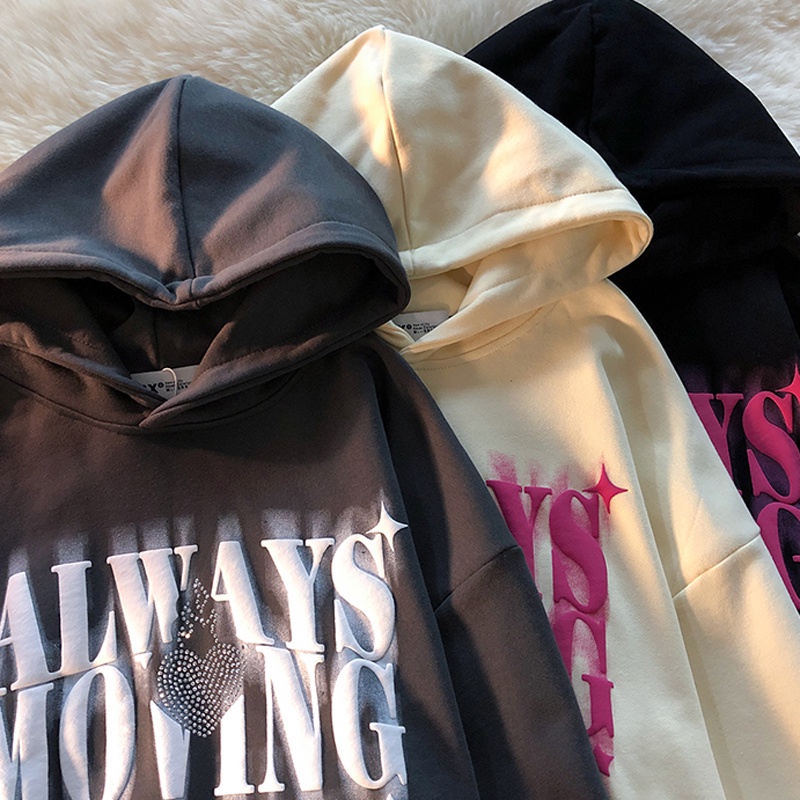 Hàng Có Sẵn Áo Hoodie Unisex Oversize Phong Cách Hàn Quốc