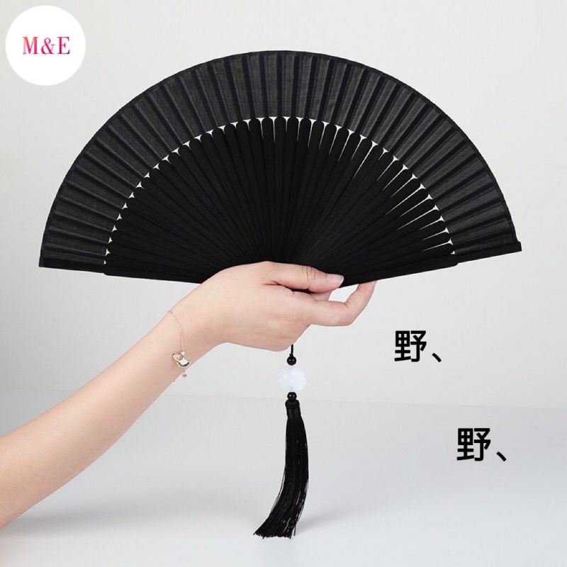 M & E Quạt Ren Màu Trơn Phong Cách Retro Cho Nữ Giới Chụp Ảnh Đường Phố Dễ Phối Đồ